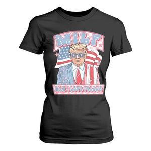 Funny Trump Supporter T Shirt For Women MILF Man I Love Felons Pink Trump TS09 Black Print Your Wear