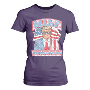 Funny Trump Supporter T Shirt For Women MILF Man I Love Felons Pink Trump TS09 Purple Print Your Wear