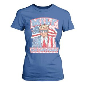 Funny Trump Supporter T Shirt For Women MILF Man I Love Felons Pink Trump TS09 Royal Blue Print Your Wear