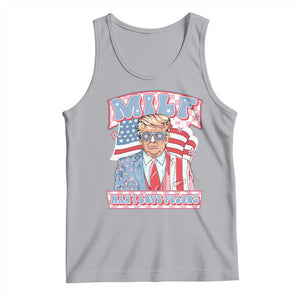 Funny Trump Supporter Tank Top MILF Man I Love Felons Pink Trump TS09 Athletic Heather Print Your Wear