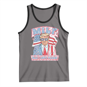 Funny Trump Supporter Tank Top MILF Man I Love Felons Pink Trump TS09 Deep Heather Black Print Your Wear