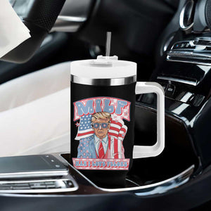 Funny Trump Supporter Tumbler With Handle MILF Man I Love Felons Pink Trump TS09 Print Your Wear