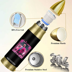 Funny Pink Trump Bullet Tumbler Daddy's On His Way TS09 Print Your Wear