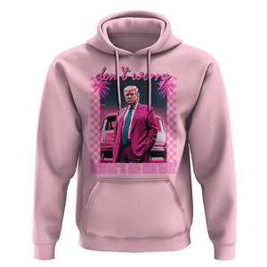 Funny Pink Trump Hoodie Daddy's On His Way TS09 Light Pink Print Your Wear