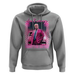 Funny Pink Trump Hoodie Daddy's On His Way TS09 Sport Gray Print Your Wear