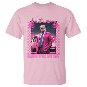 Funny Pink Trump T Shirt Daddy's On His Way TS09 Light Pink Print Your Wear