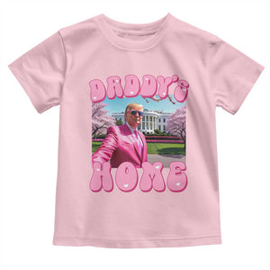 Funny Trump Supporter Baby Shirt Daddy's Coming Home 2024 Pink Trump TS09 Light Pink Print Your Wear