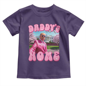Funny Trump Supporter Baby Shirt Daddy's Coming Home 2024 Pink Trump TS09 Purple Print Your Wear