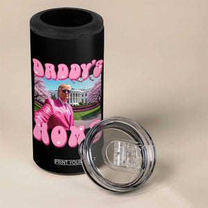 Funny Trump Supporter 4 in 1 Can Cooler Tumbler Daddy's Coming Home Pink Trump TS09 Print Your Wear