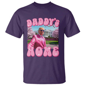 Funny Trump Supporter T Shirt Daddy's Coming Home 2024 Pink Trump TS09 Purple Print Your Wear