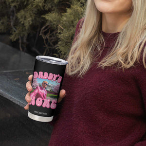 Funny Trump Supporter Tumbler Cup Daddy's Coming Home Pink Trump TS09 Print Your Wear