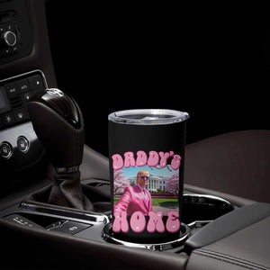 Funny Trump Supporter Tumbler Cup Daddy's Coming Home Pink Trump TS09 Print Your Wear