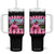 Funny Trump Supporter Tumbler With Handle Daddy's Coming Home Pink Trump TS09 One Size: 40 oz Black Print Your Wear