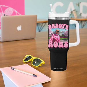 Funny Trump Supporter Tumbler With Handle Daddy's Coming Home Pink Trump TS09 Print Your Wear