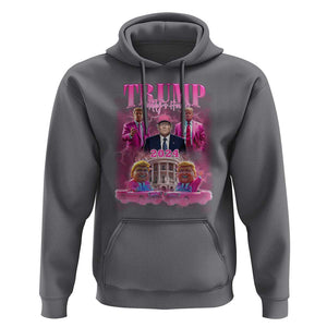 Funny Trump Supporter Hoodie Daddy's Coming Home 2024 Pink Trump TS09 Charcoal Print Your Wear