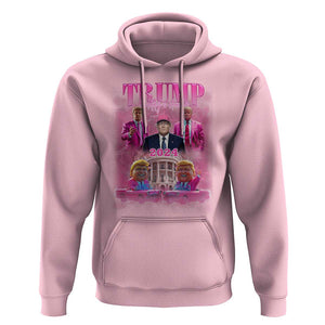 Funny Trump Supporter Hoodie Daddy's Coming Home 2024 Pink Trump TS09 Light Pink Print Your Wear