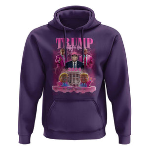 Funny Trump Supporter Hoodie Daddy's Coming Home 2024 Pink Trump TS09 Purple Print Your Wear