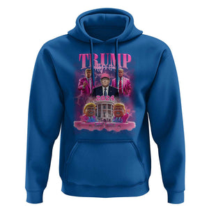 Funny Trump Supporter Hoodie Daddy's Coming Home 2024 Pink Trump TS09 Royal Blue Print Your Wear