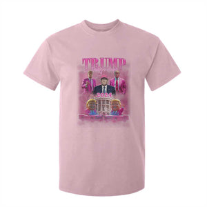 Funny Pink Trump T Shirt For Kid Daddy's Coming Home 2024 Trump Era TS09 Light Pink Print Your Wear