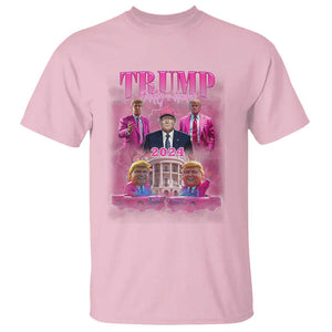 Funny Trump Supporter T Shirt Daddy's Coming Home 2024 Pink Trump TS09 Light Pink Print Your Wear