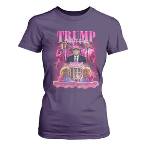 Funny Pink Trump T Shirt For Women Daddy's Coming Home 2024 Trump Era TS09 Purple Print Your Wear