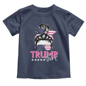 Funny Trump Supporter Baby Shirt Trump Girl Messy Bun Election American Flag TS09 Navy Print Your Wear