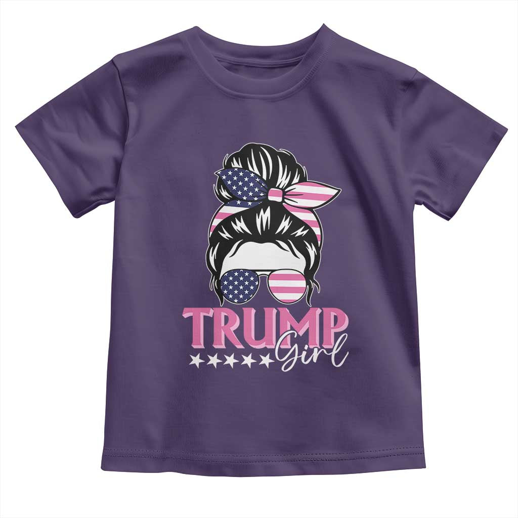 Funny Trump Supporter Baby Shirt Trump Girl Messy Bun Election American Flag TS09 Purple Print Your Wear