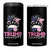 Funny Trump Supporter 4 in 1 Can Cooler Tumbler Trump Girl Messy Bun Election American Flag TS09 One Size: 16 oz Black Print Your Wear