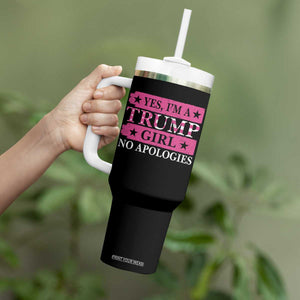 Funny Trump Supporter Tumbler With Handle Yes I'm A Trump Girl No Apologies TS09 Print Your Wear