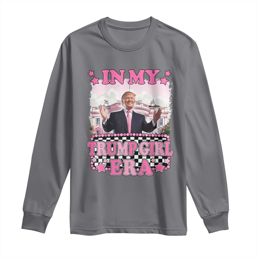 Funny Pink Trump Long Sleeve Shirt In My Trump Girl Era TS09 Charcoal Print Your Wear