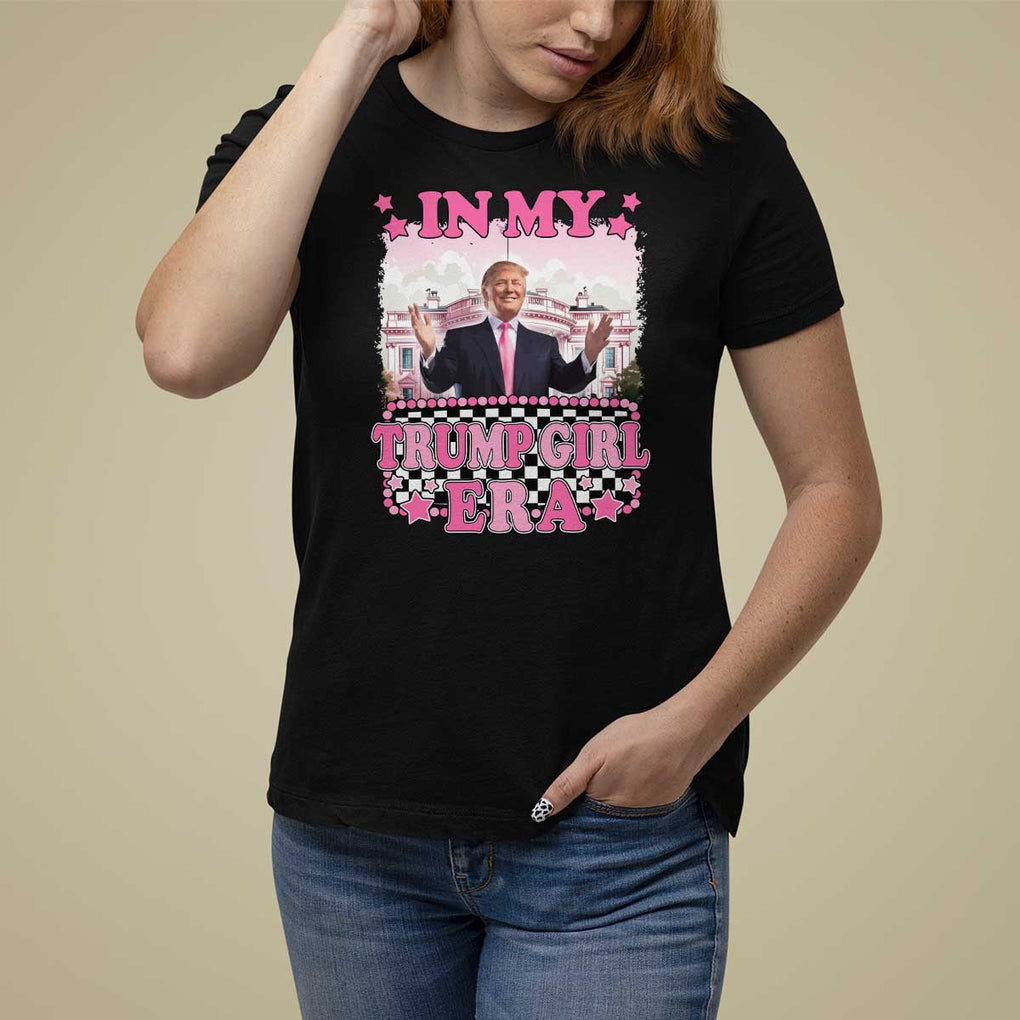 Funny Pink Trump T Shirt For Women In My Trump Girl Era TS09 Black Print Your Wear