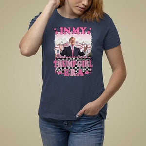 Funny Pink Trump T Shirt For Women In My Trump Girl Era TS09 Navy Print Your Wear