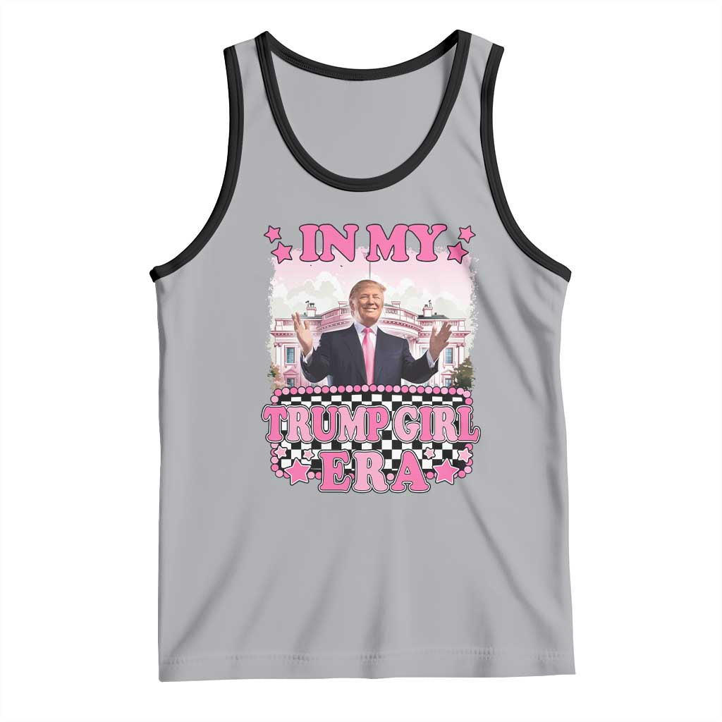 Funny Pink Trump Tank Top In My Trump Girl Era TS09 Athletic Heather Black Print Your Wear