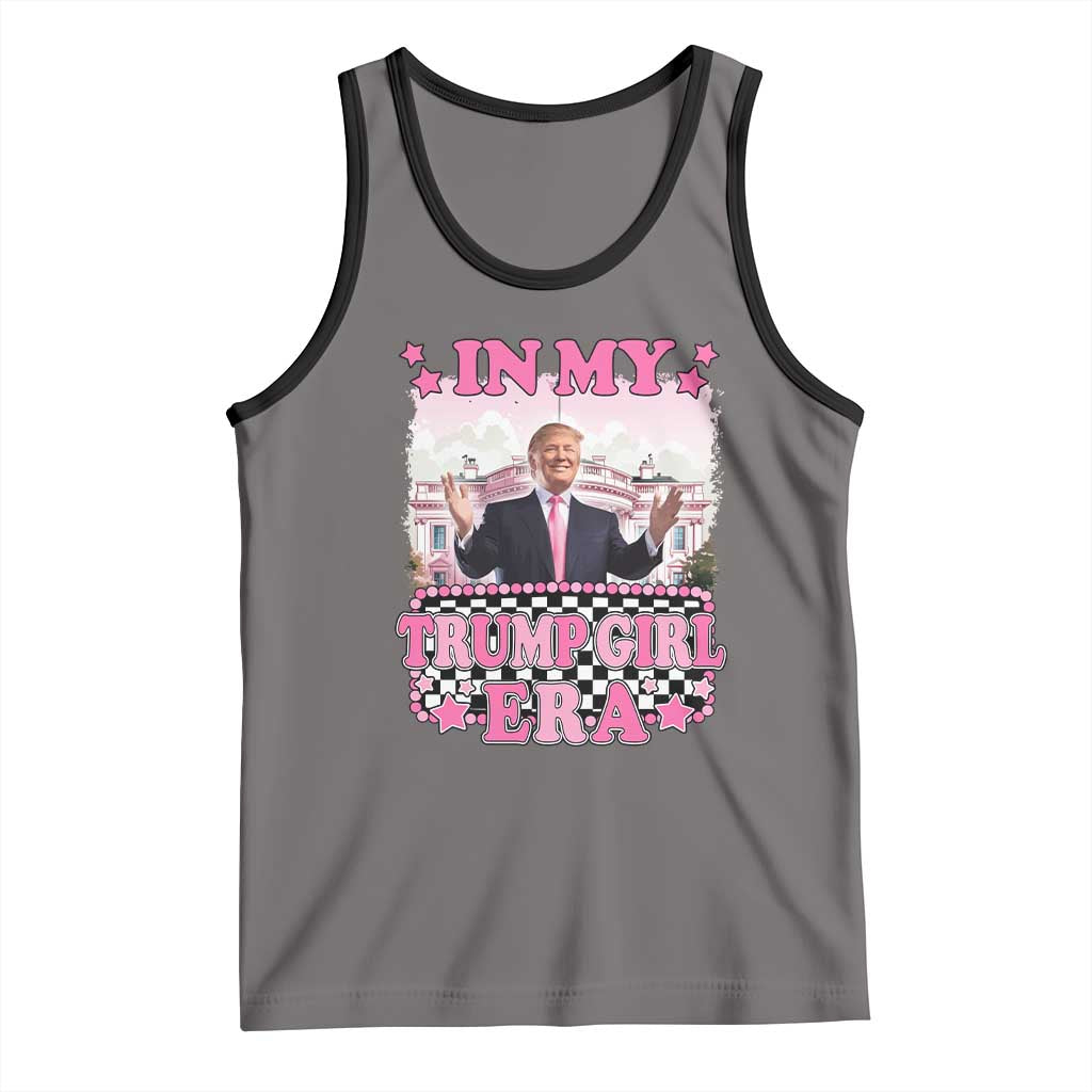 Funny Pink Trump Tank Top In My Trump Girl Era TS09 Deep Heather Black Print Your Wear