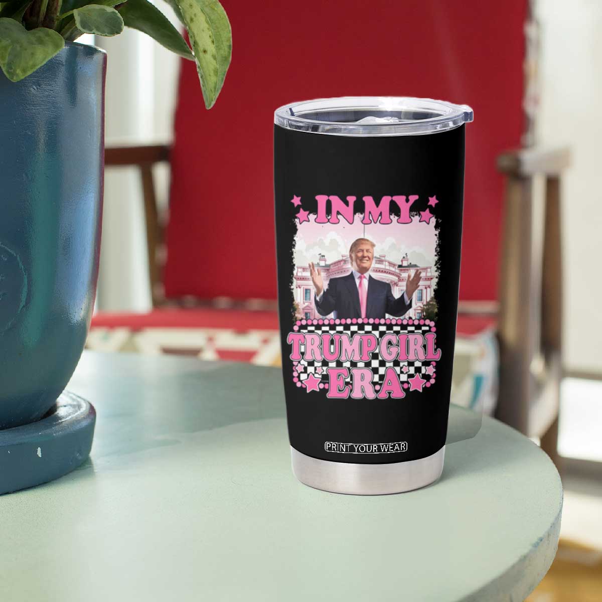 Funny Pink Trump Tumbler Cup In My Trump Girl Era TS09 Print Your Wear