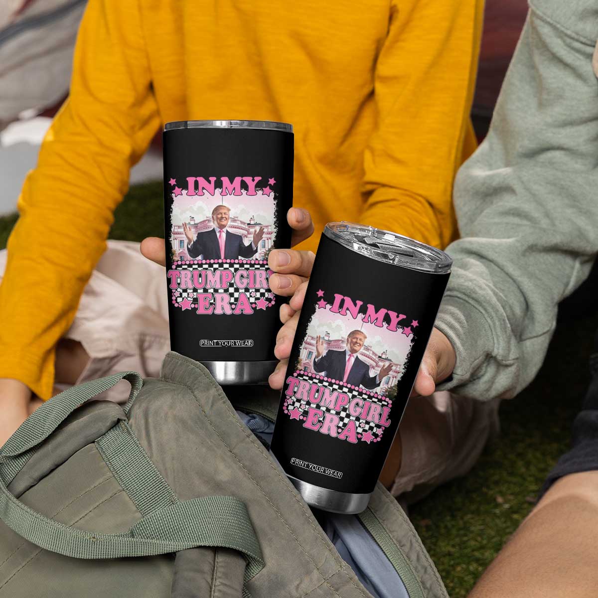 Funny Pink Trump Tumbler Cup In My Trump Girl Era TS09 Print Your Wear