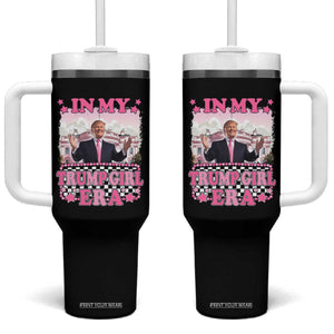 Funny Pink Trump Tumbler With Handle In My Trump Girl Era TS09 One Size: 40 oz Black Print Your Wear