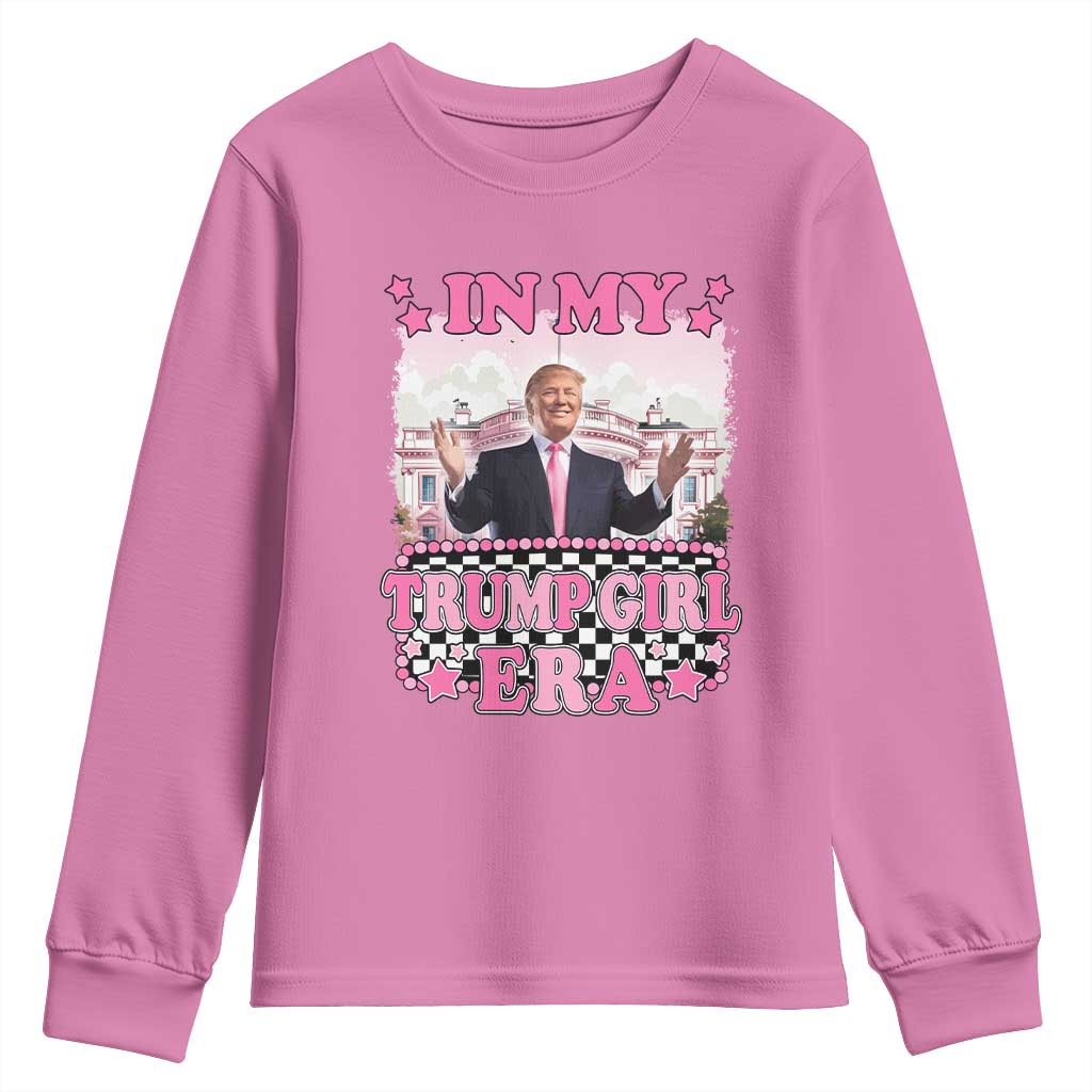 Funny Pink Trump Youth Sweatshirt In My Trump Girl Era TS09 Azalea Print Your Wear