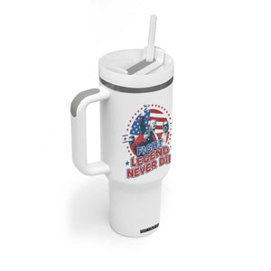Trump Raised Fist Tumbler With Handle Fight Legend Never Die TS09 Print Your Wear