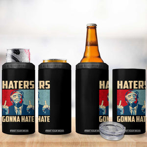 Funny Trump 4 in 1 Can Cooler Tumbler Haters Gonna Hate Middle Finger TS09 Print Your Wear
