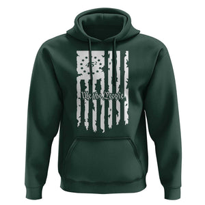Trump Supporter Hoodie 45 Squared Betsy Ross Flag We The People 2024 Election TS09 Dark Forest Green Print Your Wear