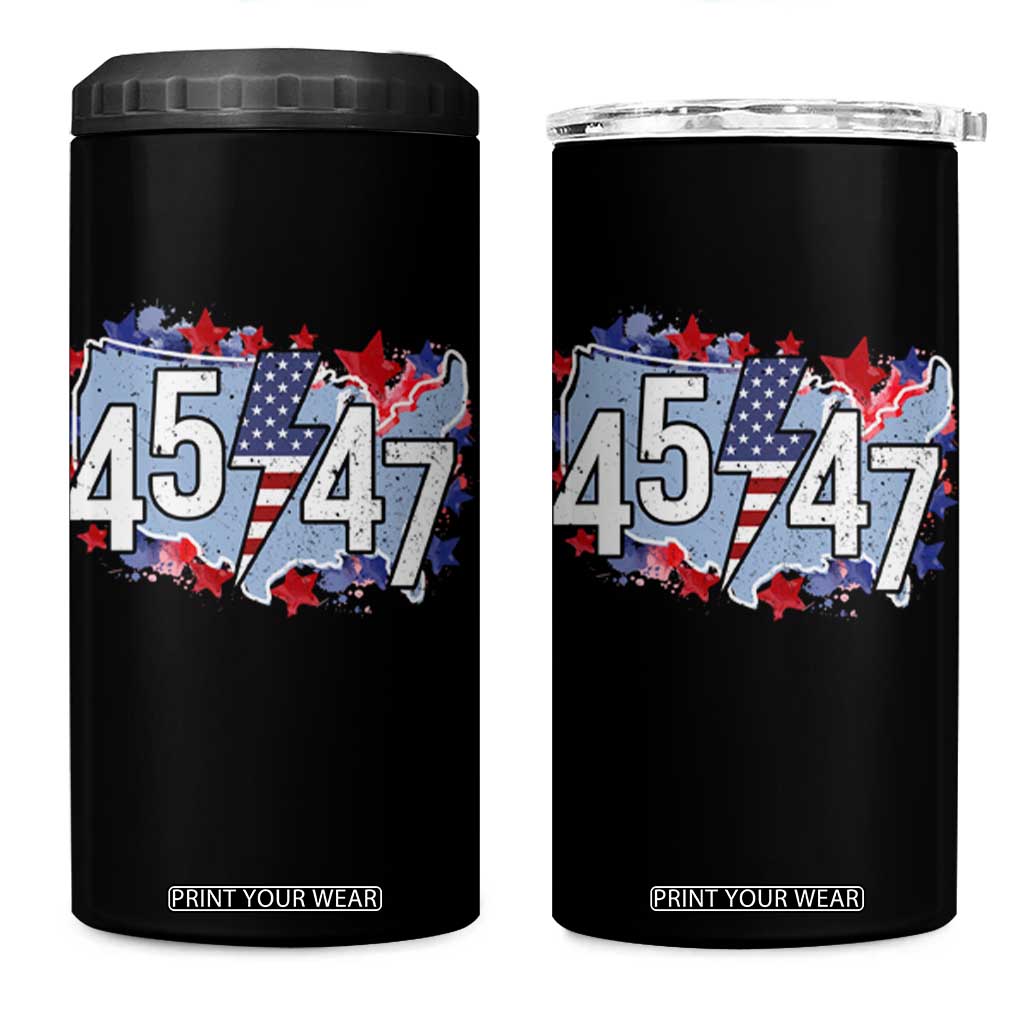 Trump Supporter 4 in 1 Can Cooler Tumbler 45 47 President Election TS09 One Size: 16 oz Black Print Your Wear