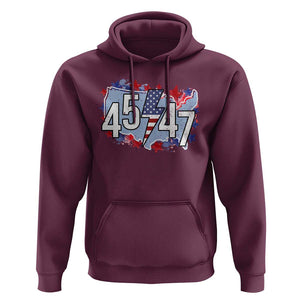 Trump Supporter Hoodie 45 47 President Election TS09 Maroon Print Your Wear