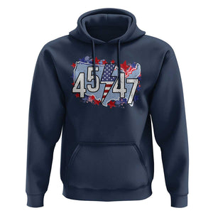 Trump Supporter Hoodie 45 47 President Election TS09 Navy Print Your Wear