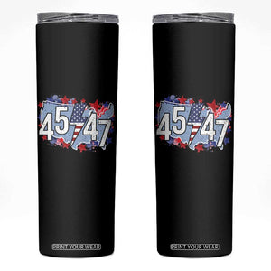 Trump Supporter Skinny Tumbler 45 47 President Election TS09 Black Print Your Wear