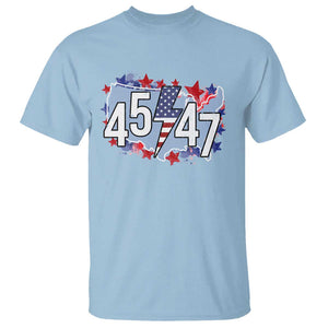 Trump Supporter T Shirt 45 47 President Election TS09 Light Blue Print Your Wear