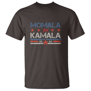 Harris 2024 T Shirt Momala Is Voting For Kamala TS09 Dark Chocolate Print Your Wear