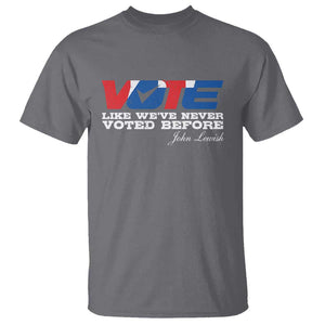 Vote 2024 T Shirt Like We've Never Voted Before TS09 Charcoal Print Your Wear