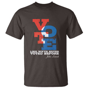 Voting 2024 T Shirt Like We've Never Voted Before TS09 Dark Chocolate Print Your Wear