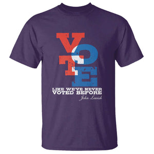 Voting 2024 T Shirt Like We've Never Voted Before TS09 Purple Print Your Wear